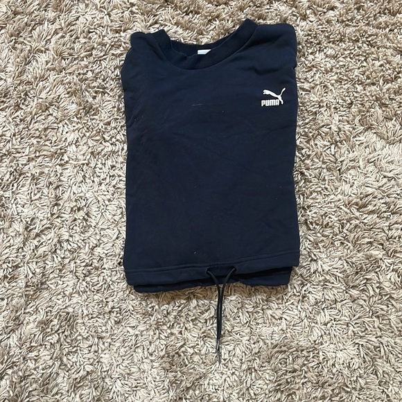 Puma crew neck sweat top draw string sweat top🖤🔥 - Picture 7 of 8